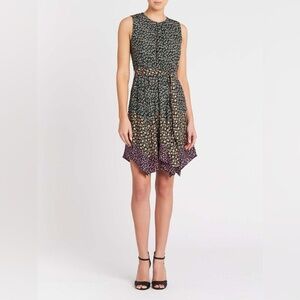 Rebecca Taylor Louisa Silk Floral Dress, Print Mix Combo, Size Medium